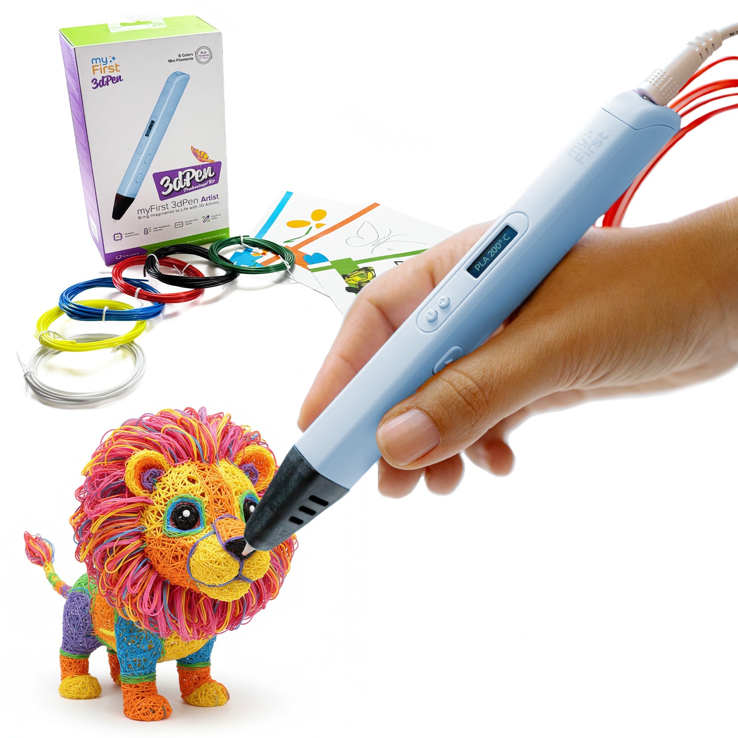 myFirst 3dPen Artist,一支配备屏幕显示的3D打印笔,适合年长儿童