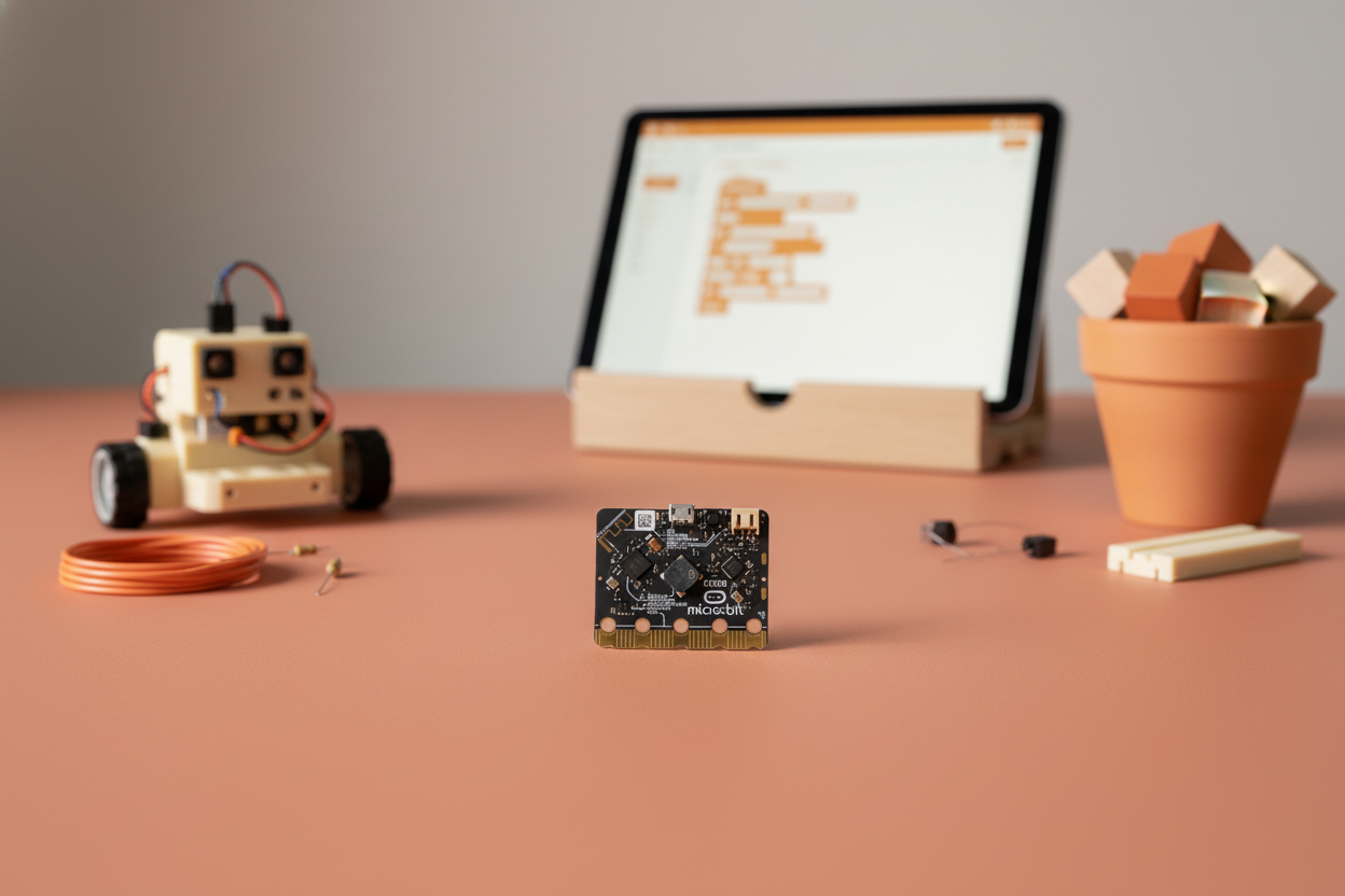BBC micro:bit v2 — original hero illustration