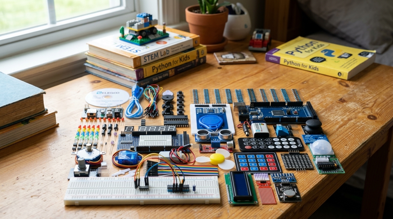 ELEGOO Mega 2560 komplettes Elektronik-Starterkit für ältere Schüler — originale Hero-Illustration