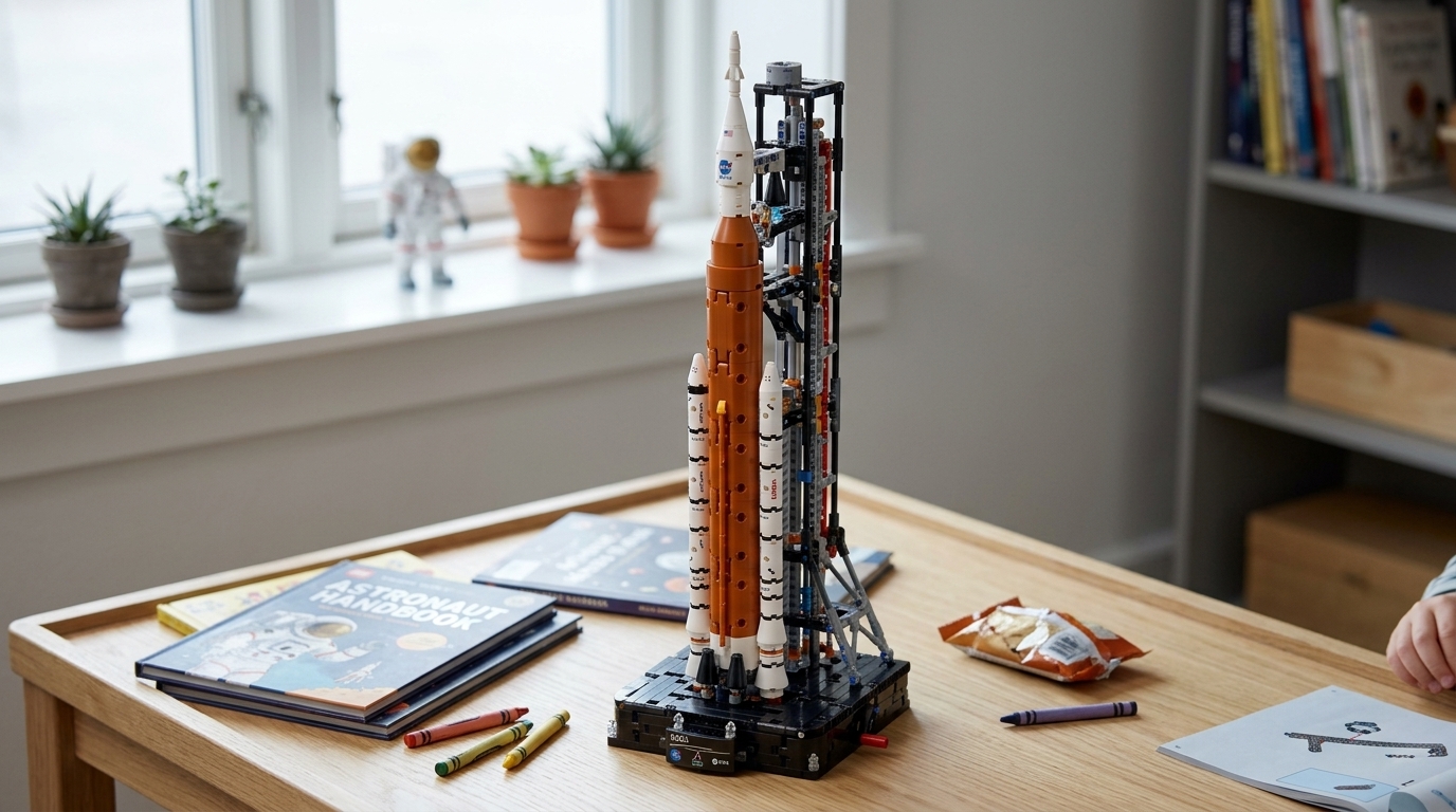 LEGO Technic NASA Artemis Space Launch System Rocket 42221 — original hero illustration