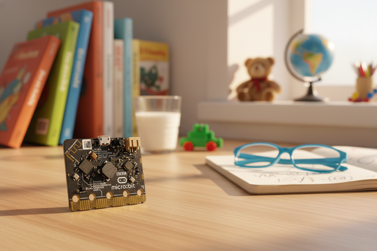 BBC micro:bit v2 — original hero illustration