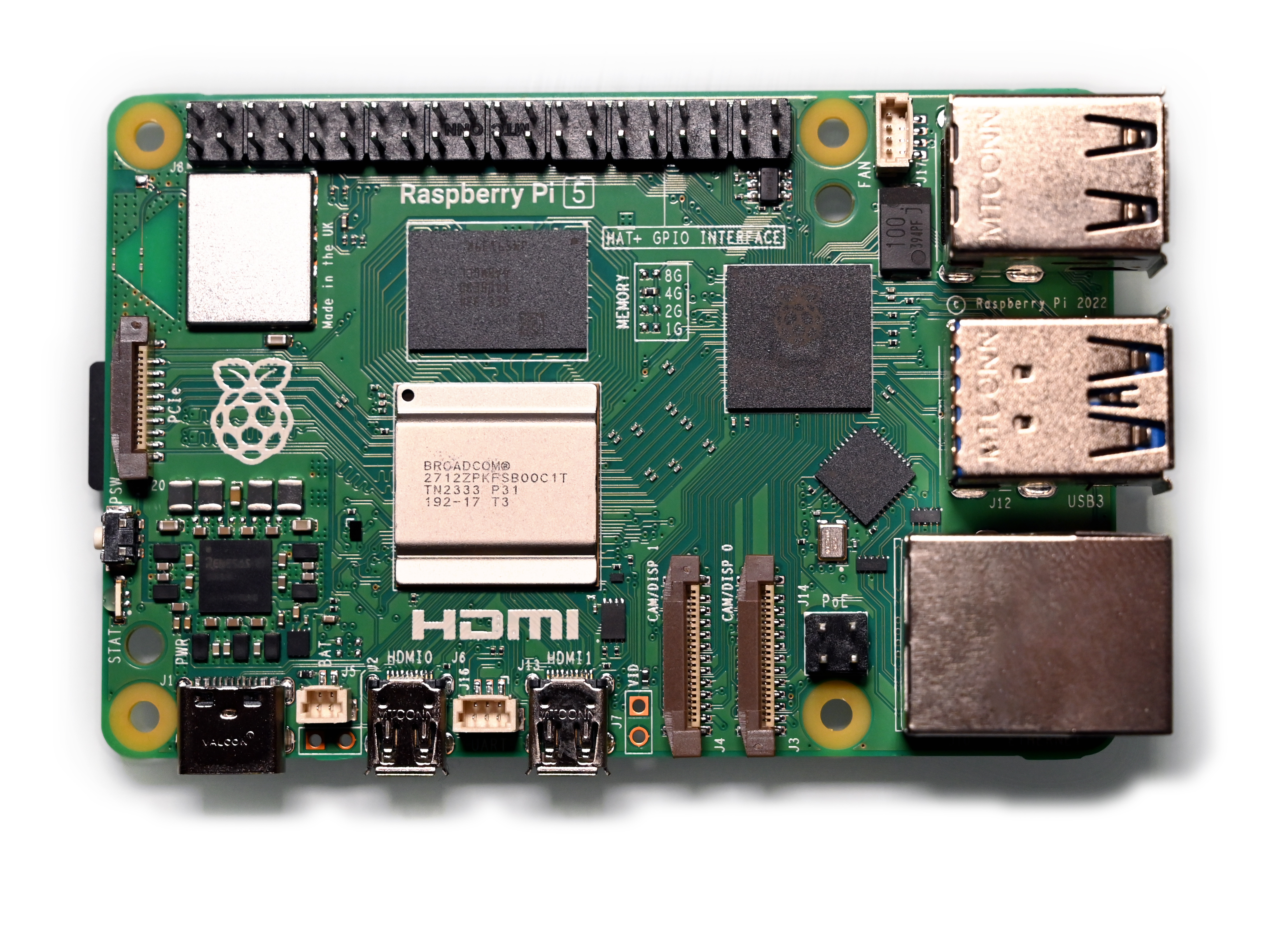 Raspberry Pi 5 single-board computer — original product photo