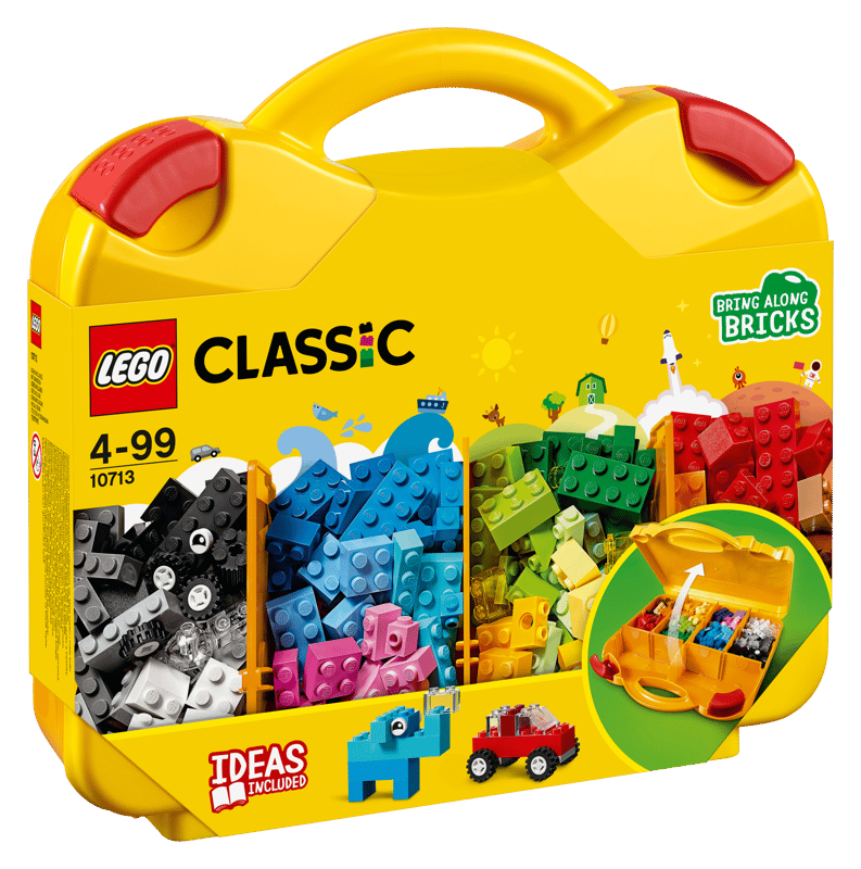 LEGO Classic Creative Suitcase 10713 - Includes Sorting Storage Organizer Case with Fun Colorful Building Bricks, Preschool Learning Toy for Kids, Boys and Girls Ages 4 Years Old and Up